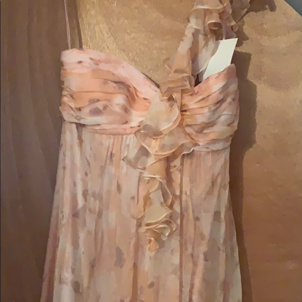 Amsale style GA112C  floral silk chiffon one